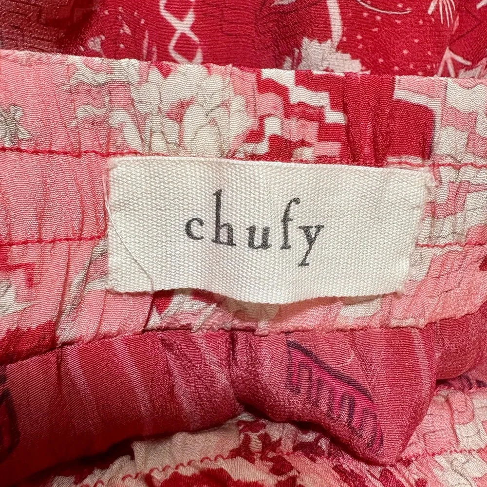 CHUFY Red and Pink Patterned Maxi Skirt - Picture 6 of 6